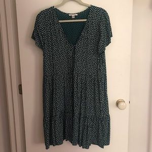 Green floral babydoll dress - American Eagle